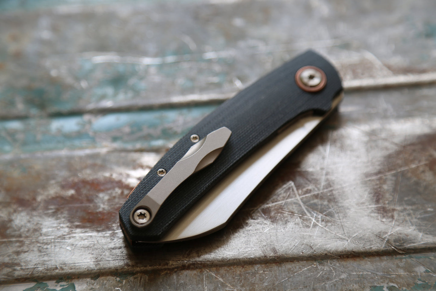 HADDOCK Linerlock x Denim Micarta x Copper