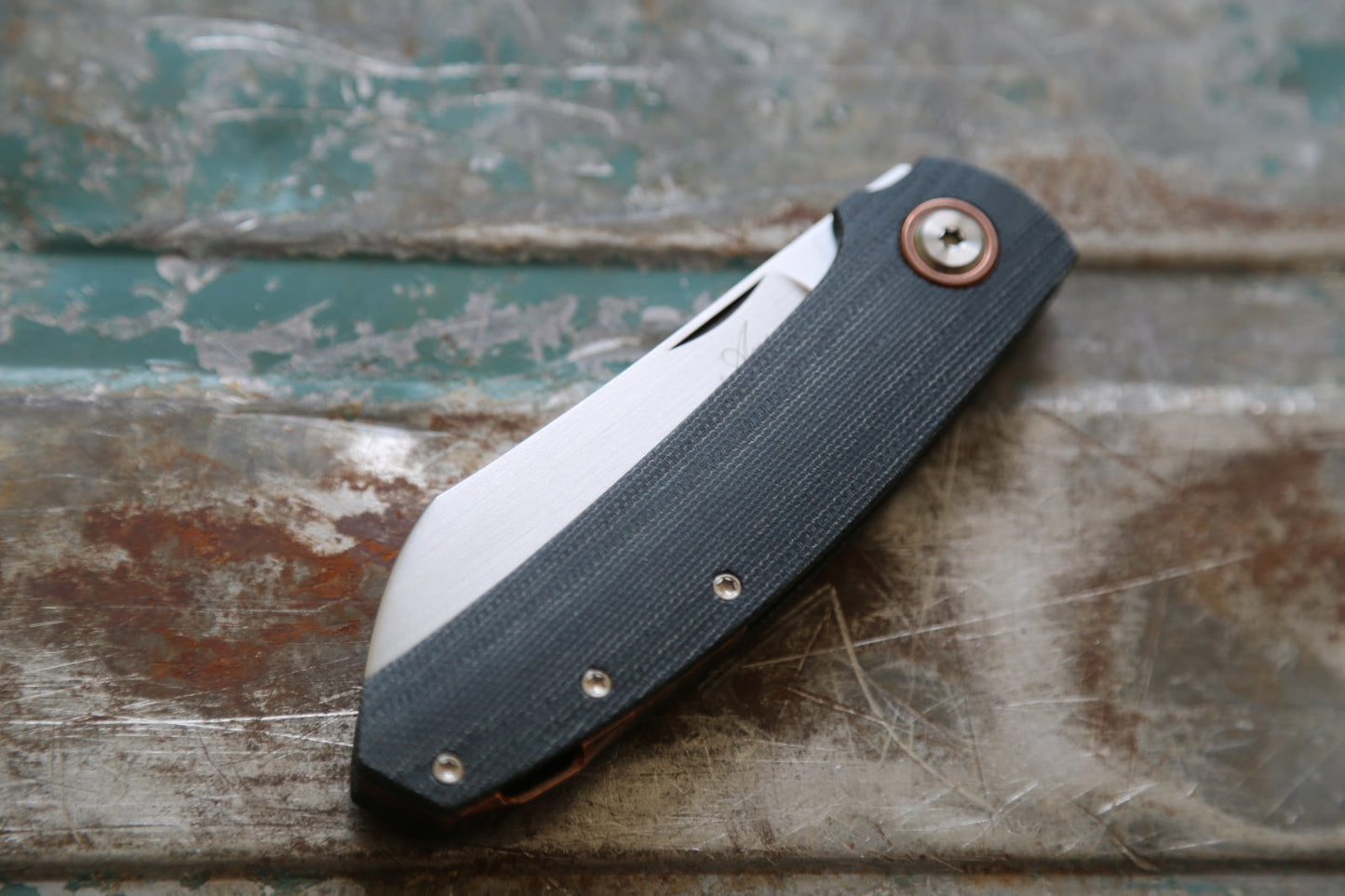HADDOCK Linerlock x Denim Micarta x Copper