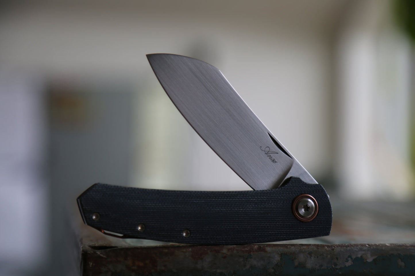 HADDOCK Linerlock x Denim Micarta x Copper