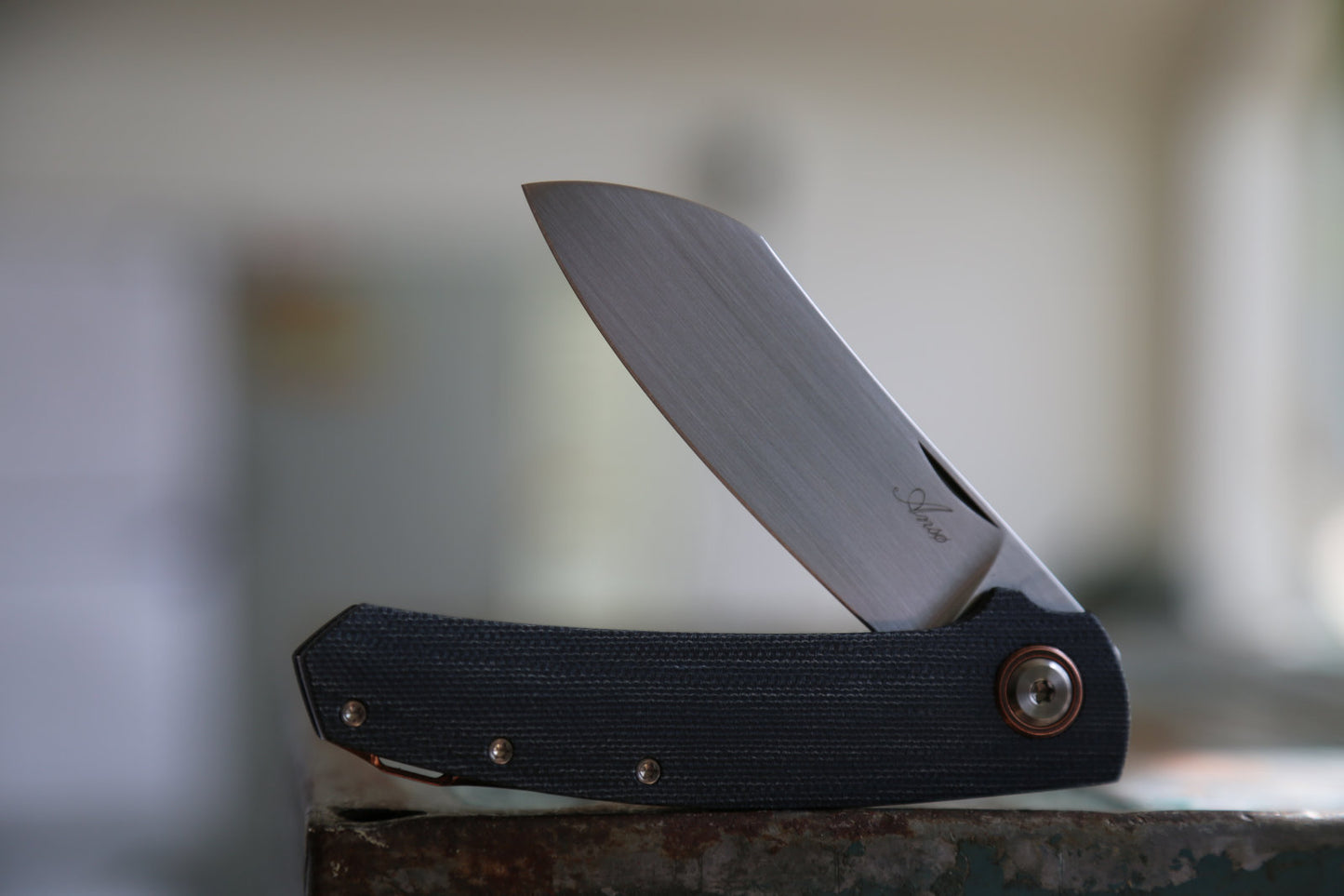 HADDOCK Linerlock x Denim Micarta x Copper