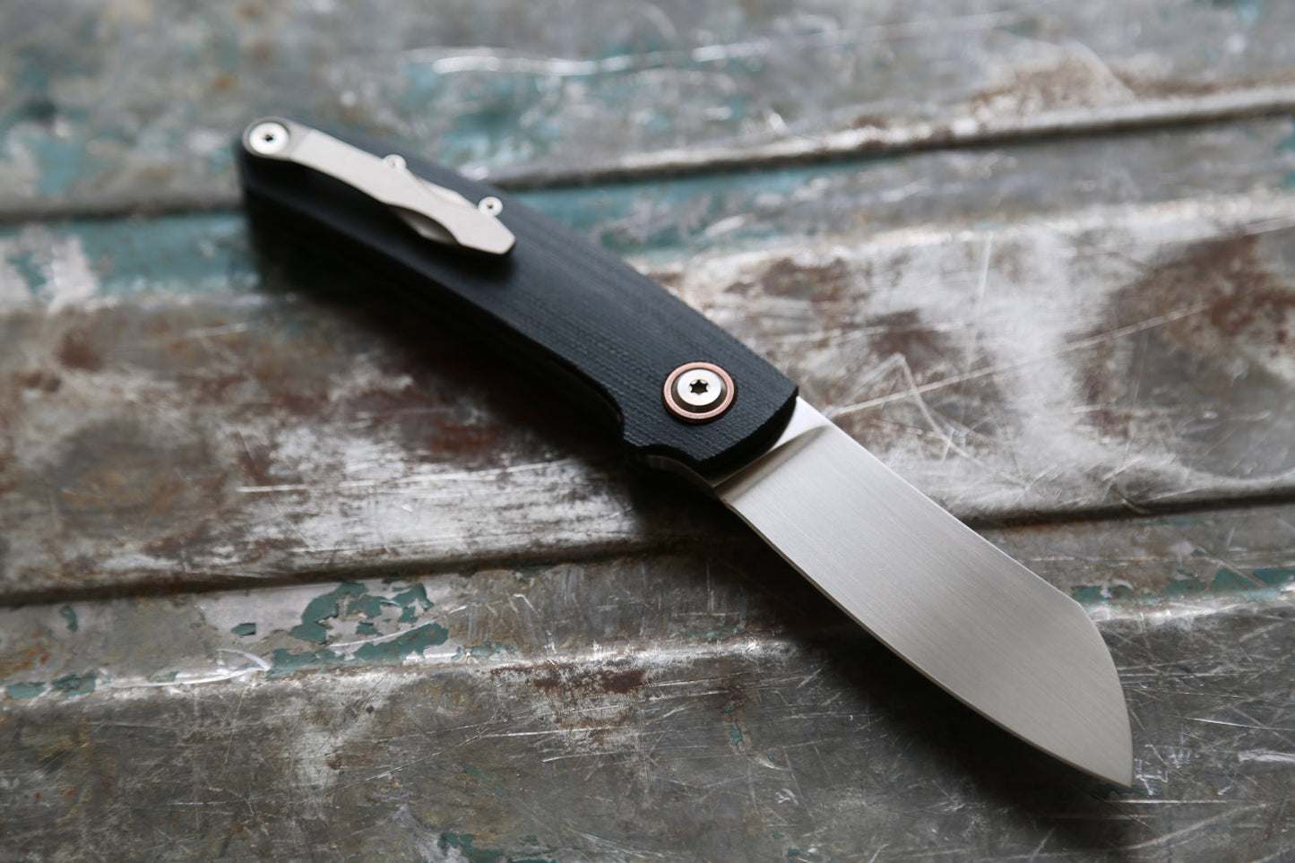 HADDOCK Linerlock x Denim Micarta x Copper