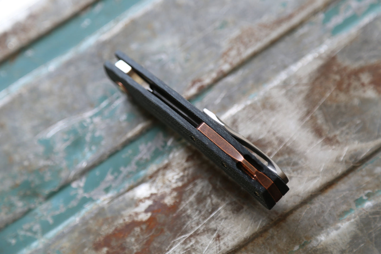 HADDOCK Linerlock x Denim Micarta x Copper