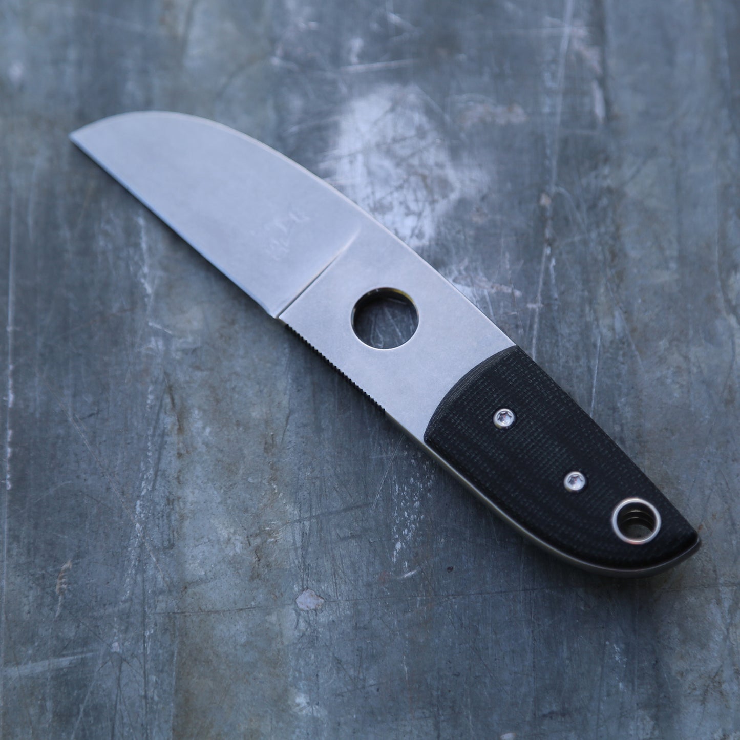 Anso Sheepsfoot x Double Black Canvas Micarta