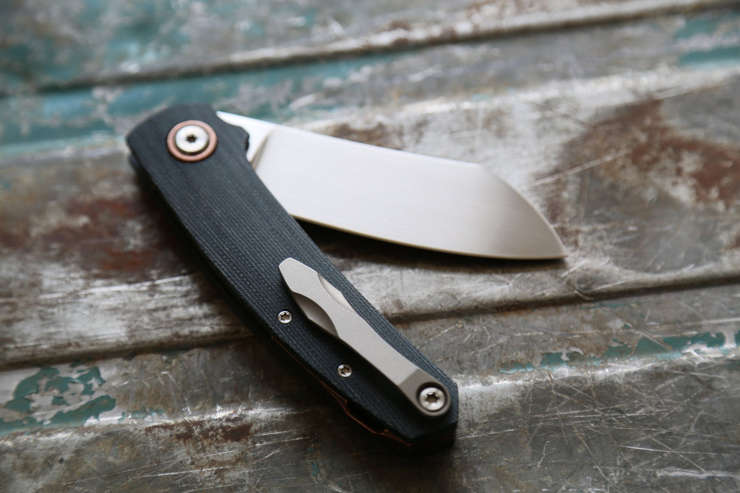 HADDOCK Linerlock x Denim Micarta x Copper