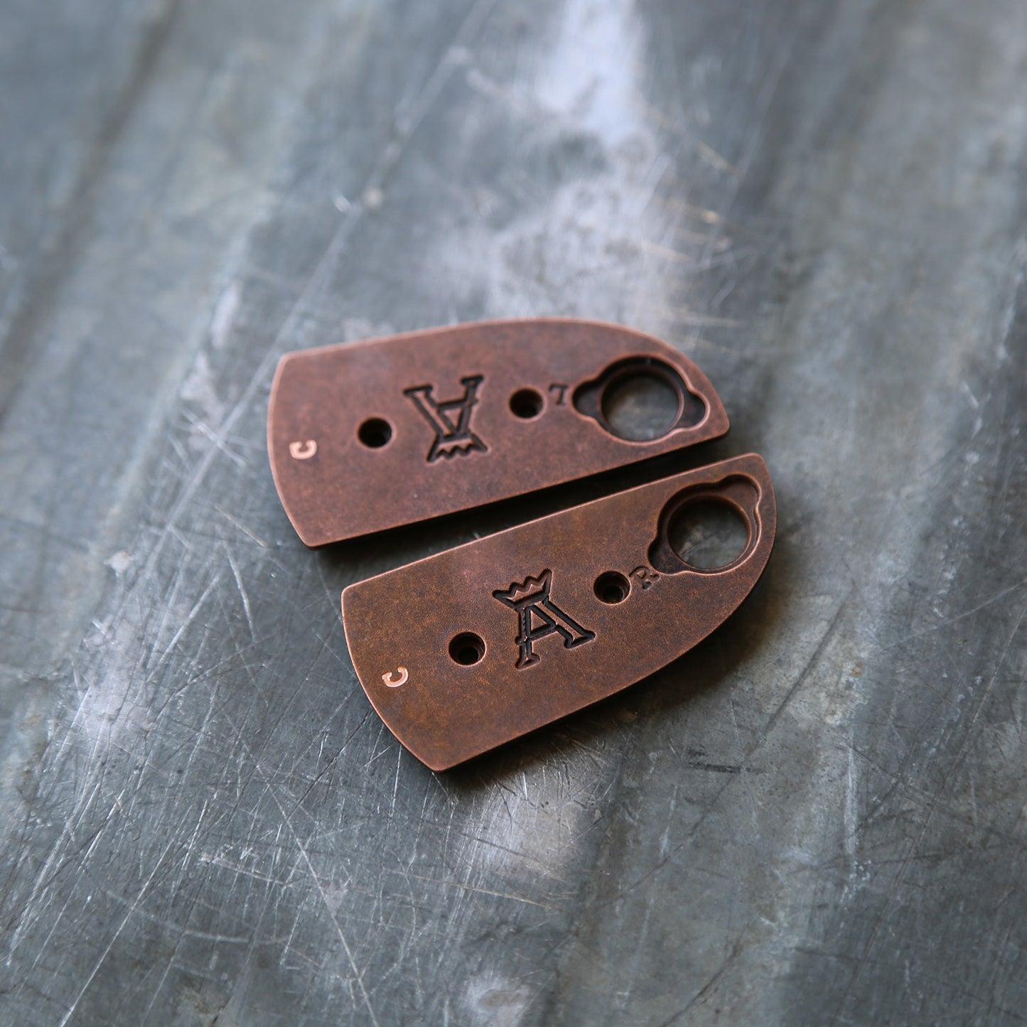 Anso Sheepsfoot - Handles Bronze, Brass, Copper, Zirconium