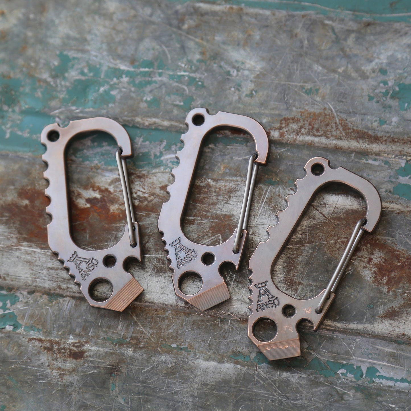 Carabiner V3 - Bronze, Copper, Brass, Zirconium