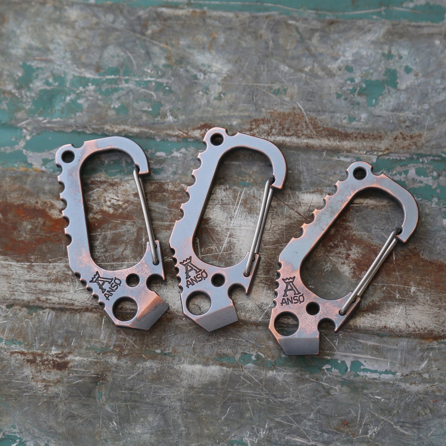 Carabiner V3 - Bronze, Copper, Brass, Zirconium
