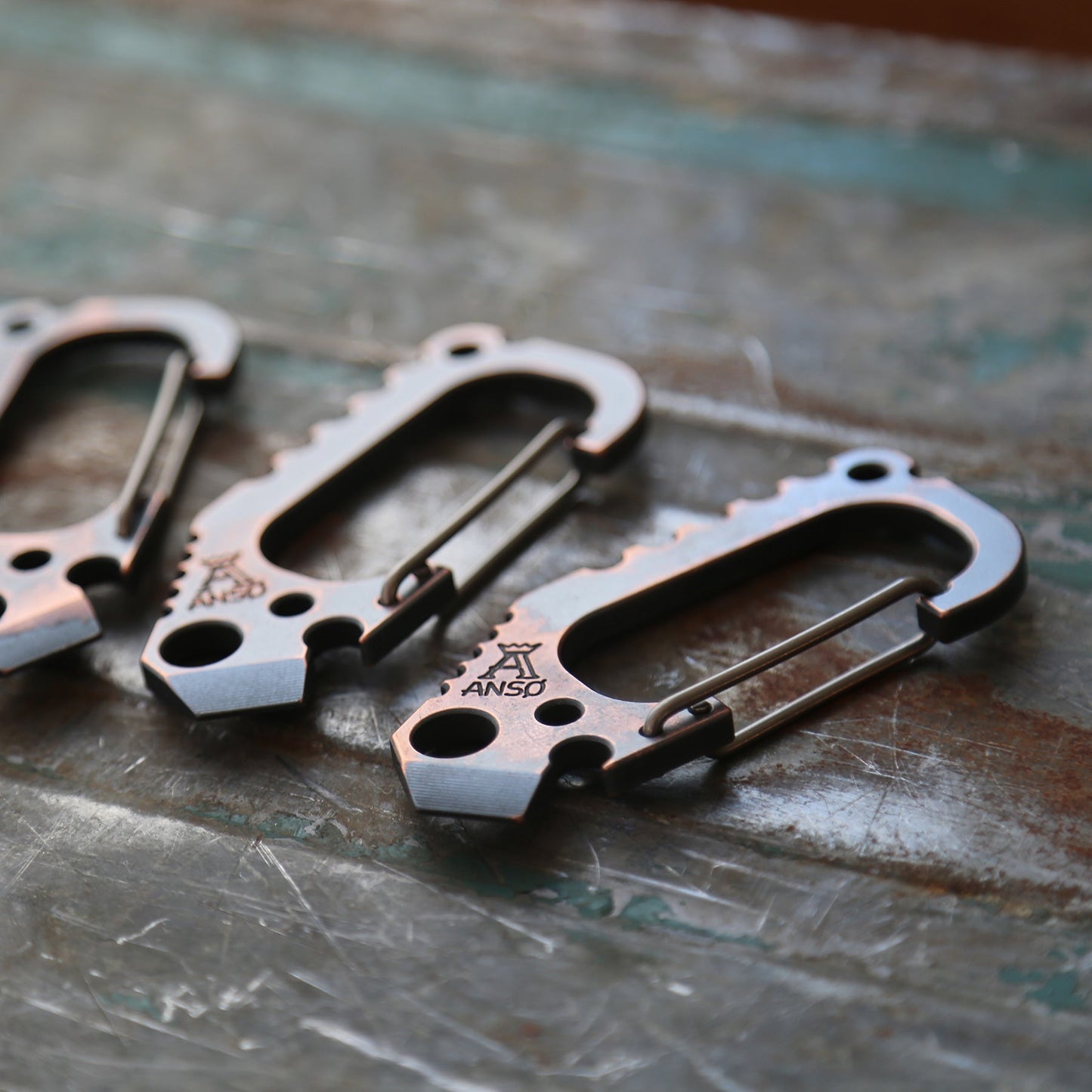 Carabiner V3 - Bronze, Copper, Brass, Zirconium