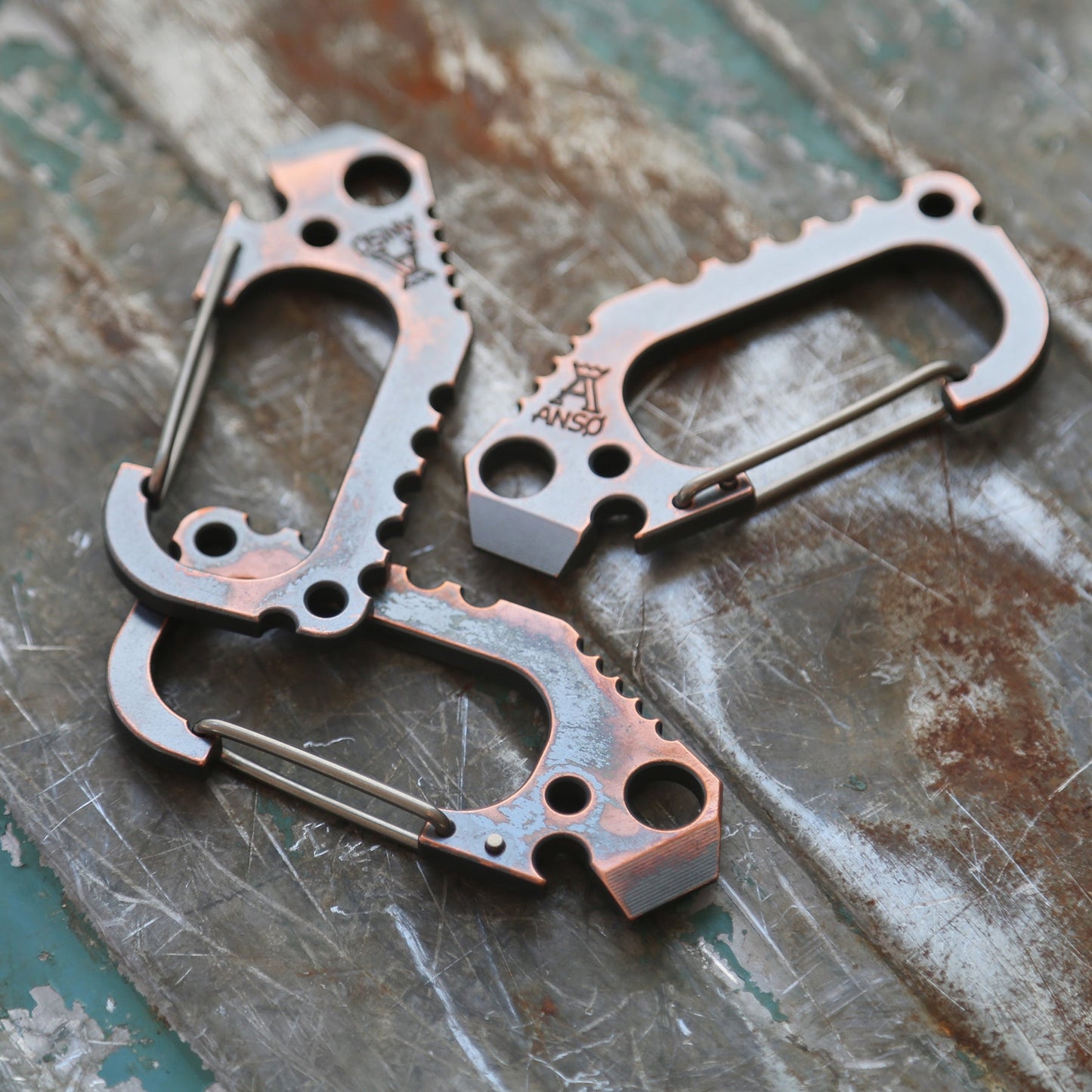 Carabiner V3 - Bronze, Copper, Brass, Zirconium