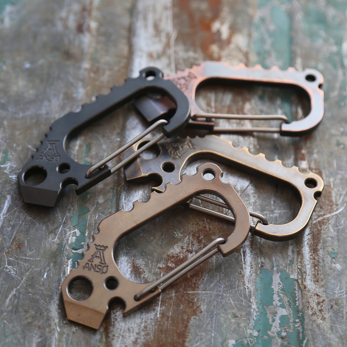 Carabiner V3 - Bronze, Copper, Brass, Zirconium