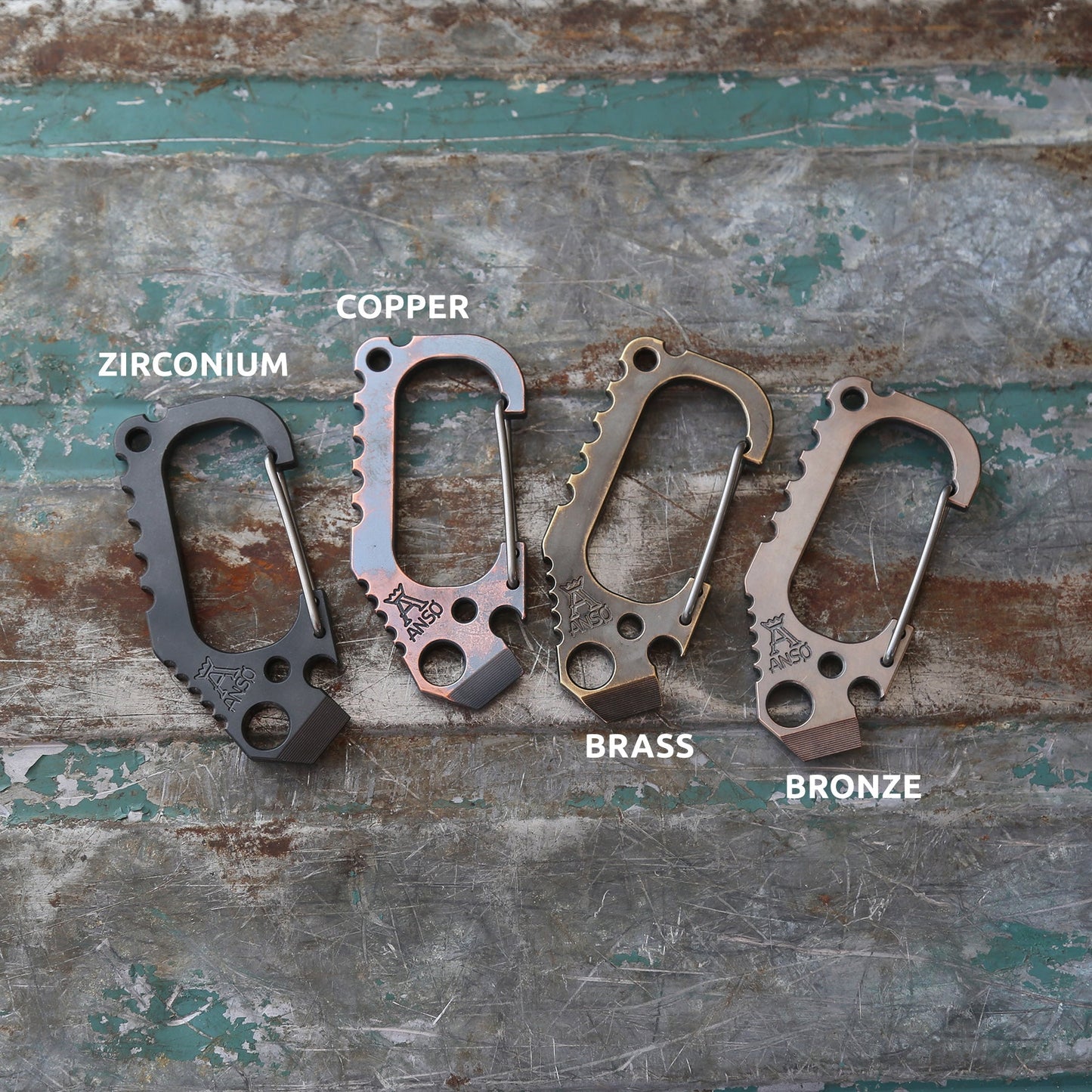 Carabiner V3 - Bronze, Copper, Brass, Zirconium