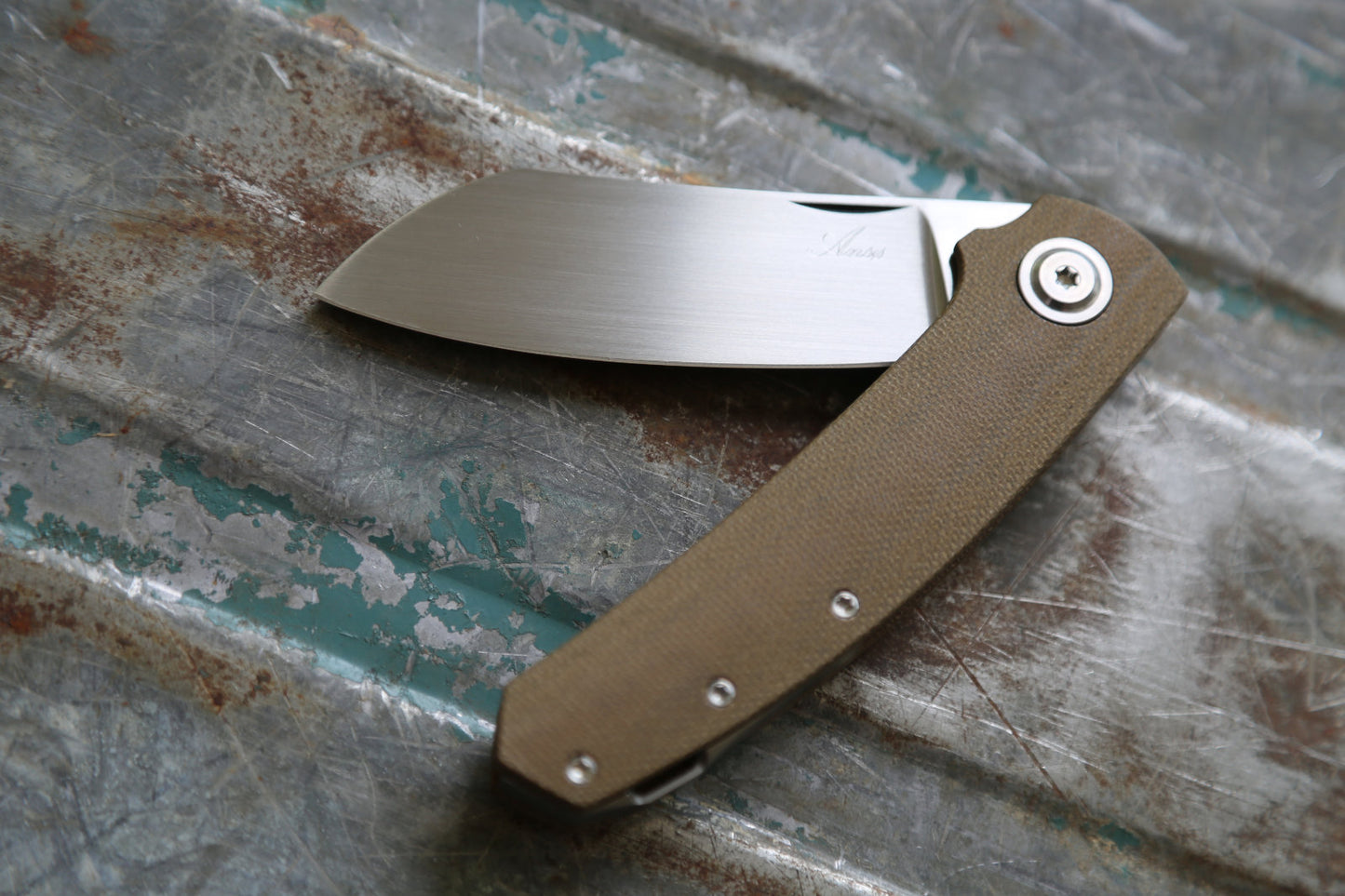 Haddock x Olive Green Canvas Micarta