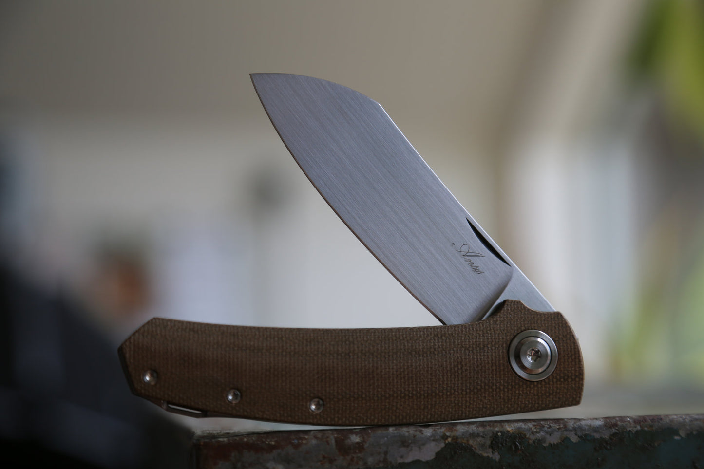 Haddock x Olive Green Canvas Micarta