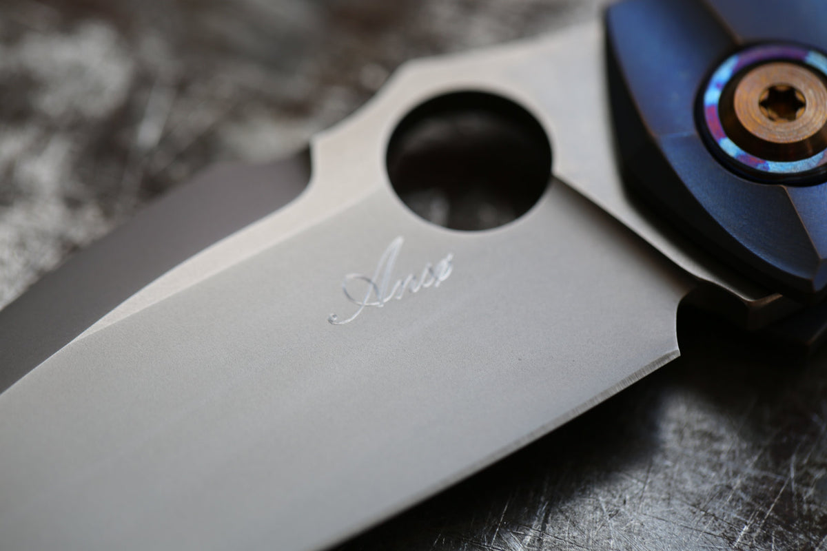 MODEL 67 x Titanium Blue Amber x White Timascus