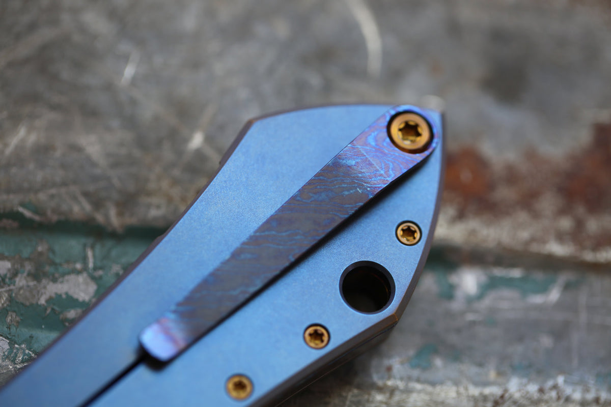 MODEL 67 x Titanium Blue Amber x White Timascus
