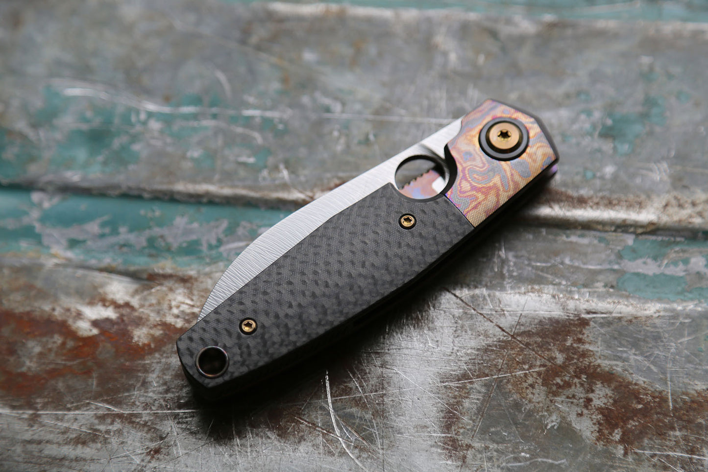 SONIC Proto Damasteel x Carbon Fiber